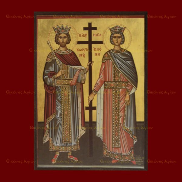 Άγιοι Κωνσταντίνος και Ελένη ξύλινη εικόνα